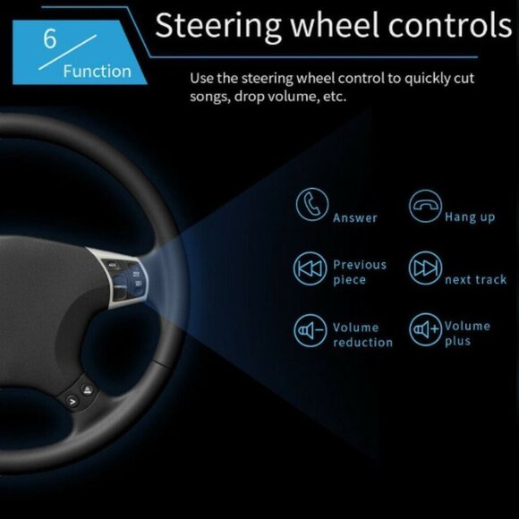 Universal 7'' Double Din Car Stereo Bluetooth FM Radio USB & Backup Camera - Picture 6 of 6